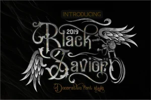 Black Savior Victorian Retro Font