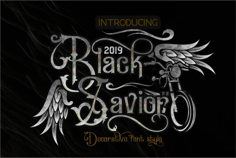 Black Savior Victorian Retro Font