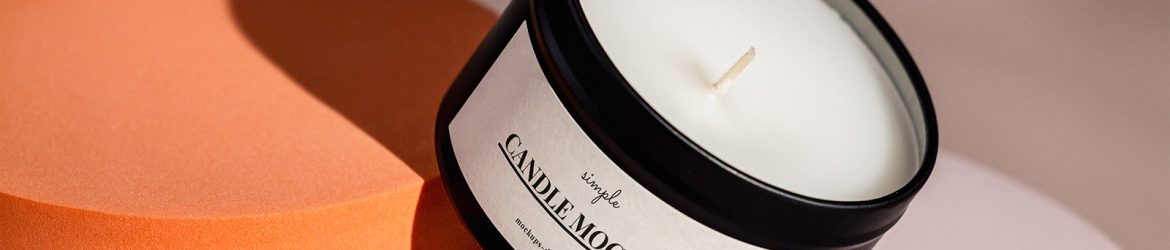 Black tin candle mockup Black tin candle mockup