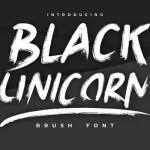 Black Unicorn Brush Font