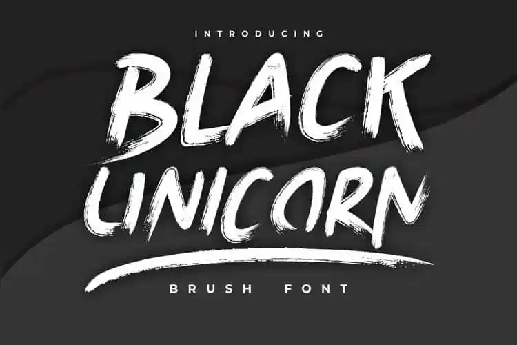 Black Unicorn Brush Font