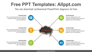 Blackboard speech bubble PowerPoint Diagram Template