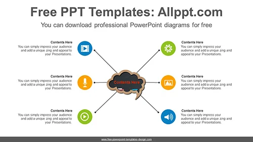 Blackboard speech bubble PowerPoint Diagram Template