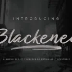Blackened Brush Font