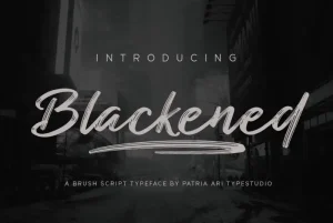 Blackened Brush Font