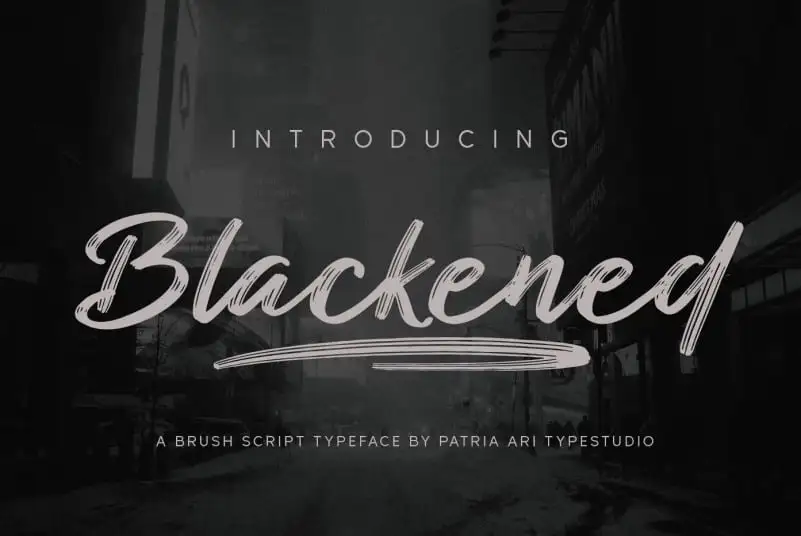 Blackened Brush Font