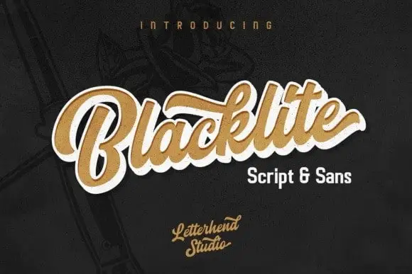 Blacklite Bold Script Font