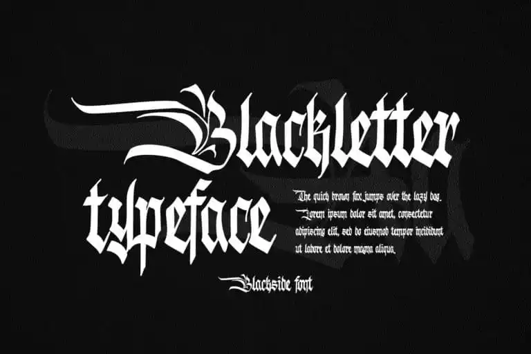 Blackside Blackletter Font