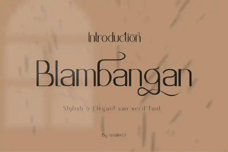 Blambangan Sans Serif Font