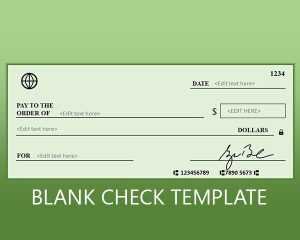Blank Check Template for PowerPoint