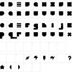 Mapa de caracteres da fonte Blast Beat Font