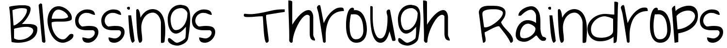Blessings Through Raindrops Font