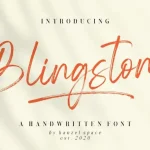Blingstone Brush Font - Fonte Grátis Blingstone Brush Font
