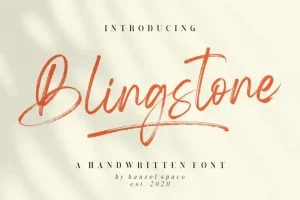 Blingstone Brush Font