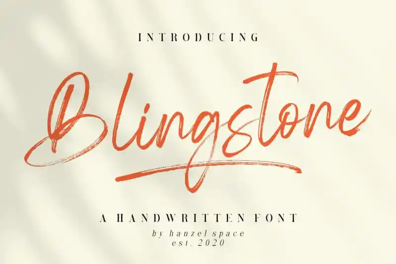 Blingstone Brush Font