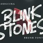 Blink Stones Brush Font - Fonte Grátis Blink Stones Brush Font