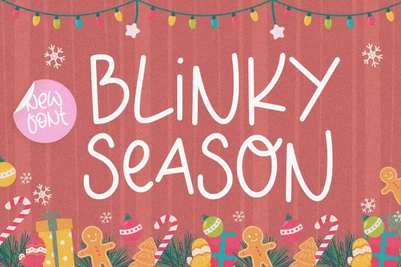 BLINKY SEASON Monoline Font