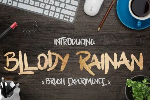 Bllody Rainan Brush Font