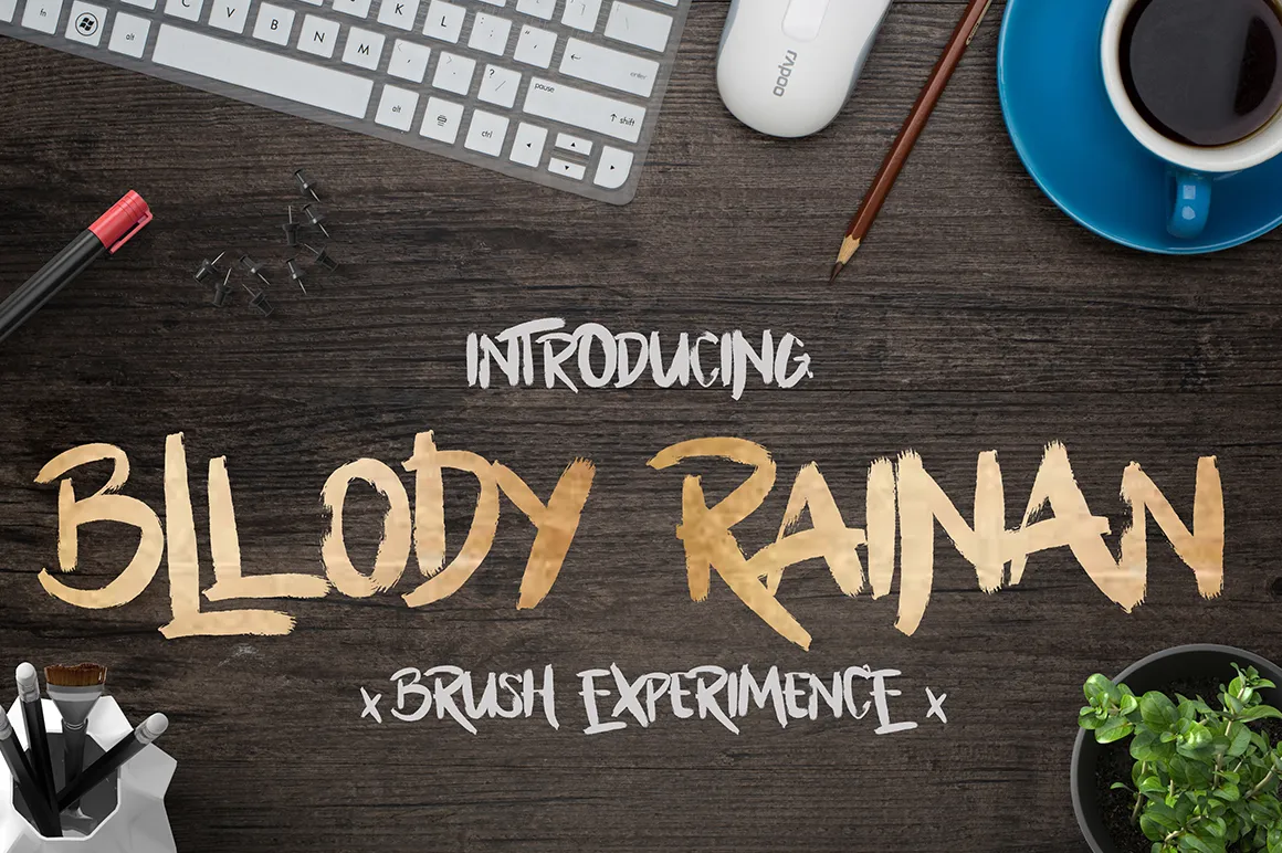 Bllody Rainan Brush Font