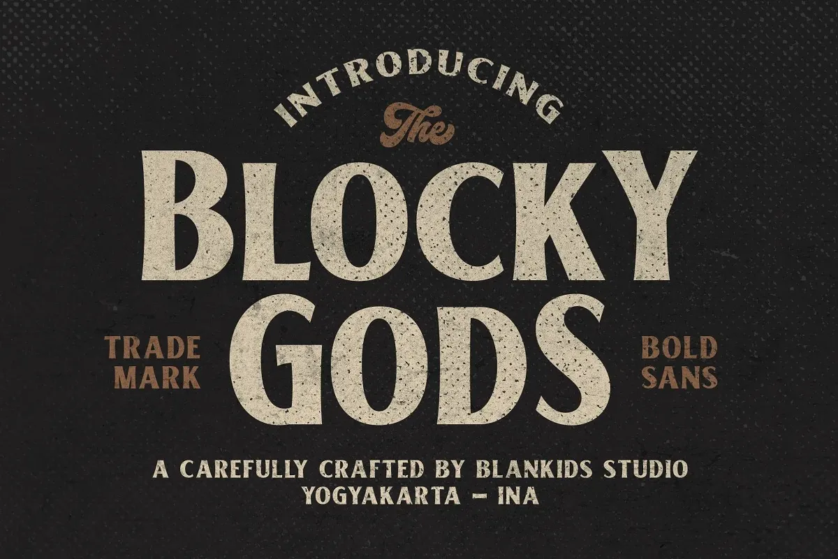 Blocky Gods Font