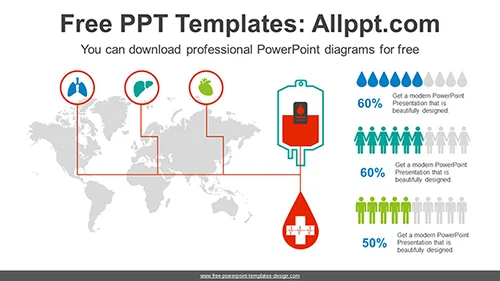 Blood Donation Chart PowerPoint Diagram