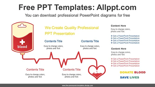Blood Donation Pack PPT Diagram