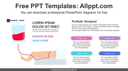 Blood Donation PowerPoint Diagram