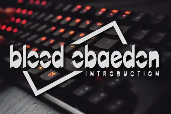 Blood Obaedon Display Font