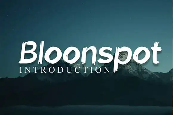 Bloonspot Displays Font
