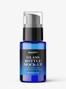 Blue airless bottle mockup