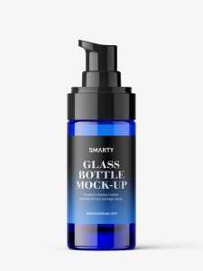 Blue airless bottle mockup
