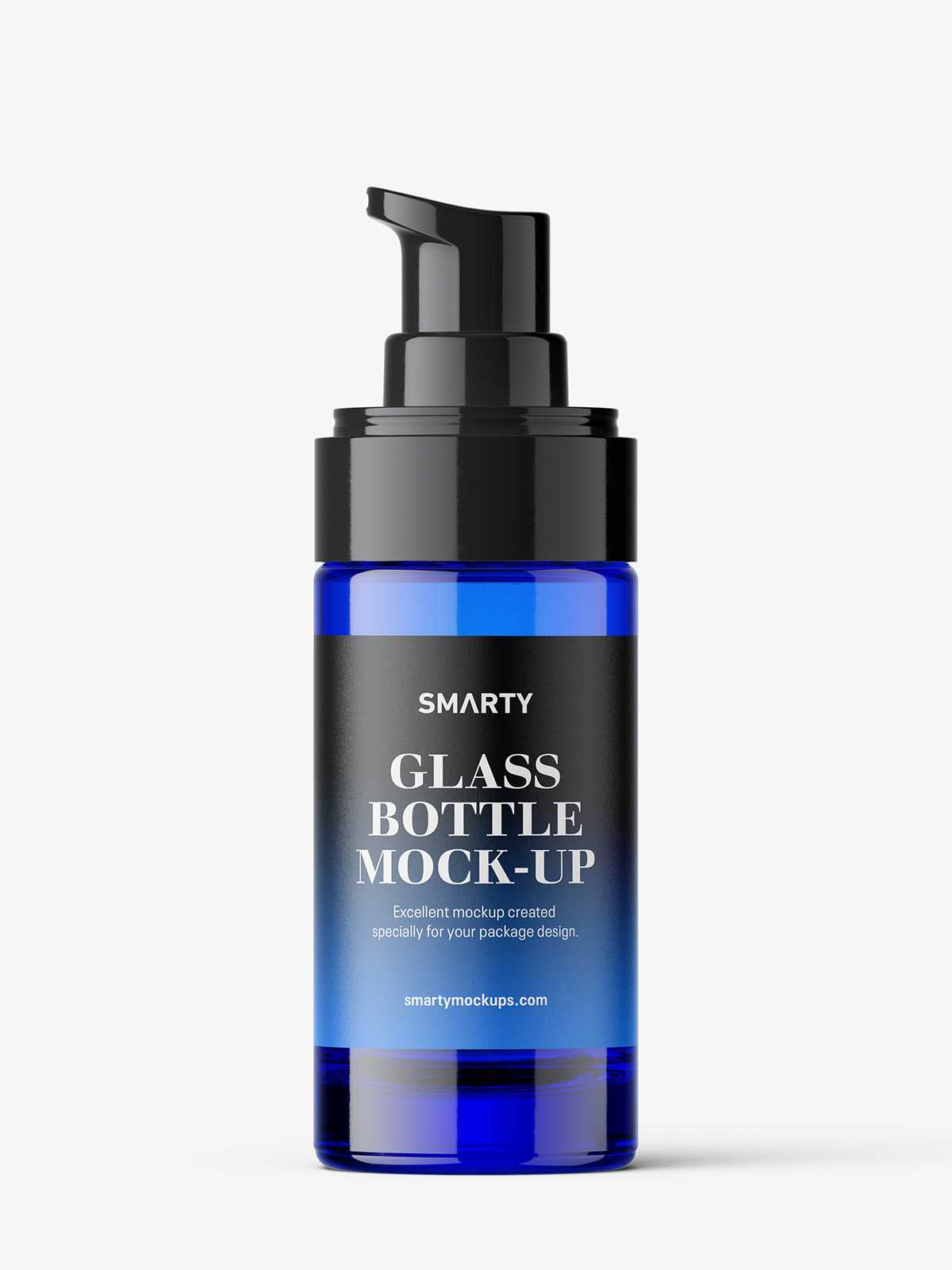 Blue airless bottle mockup