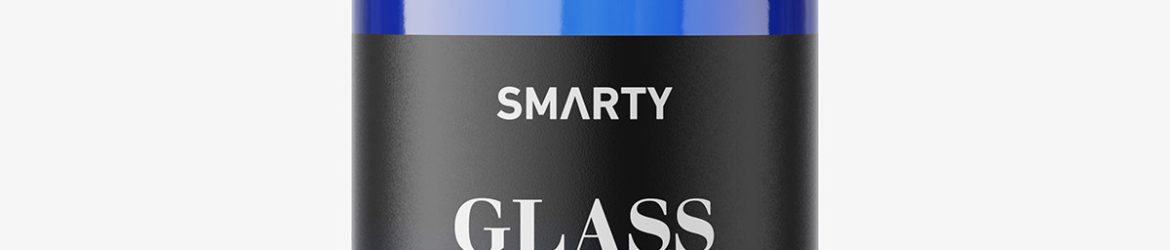 Blue bottle mockup / 100 ml