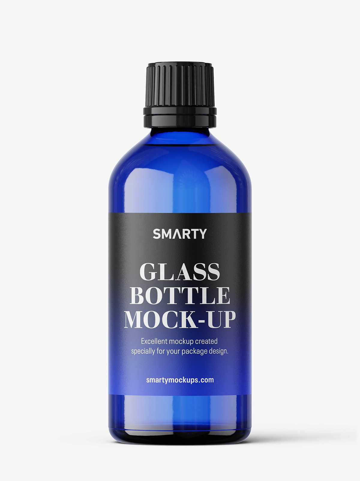 Blue bottle mockup / 100 ml