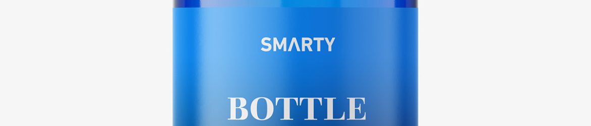 Blue bottle mockup with flip top mockup