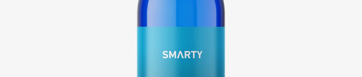 Blue bottle mockup with trigger spray mockup
