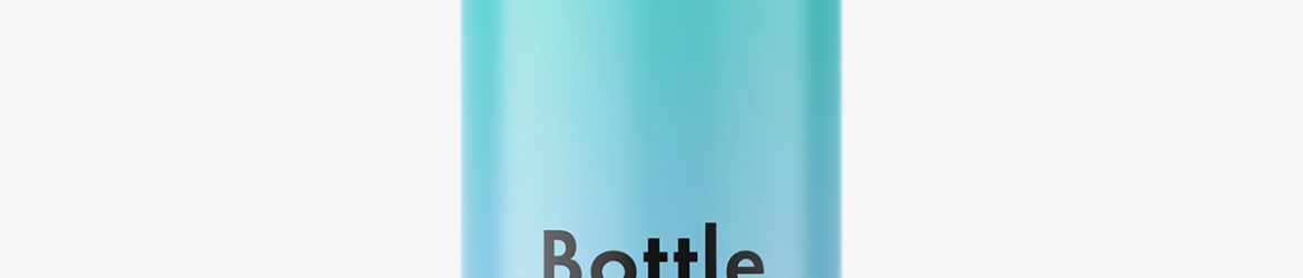 Blue bottle with flip top cap mockup