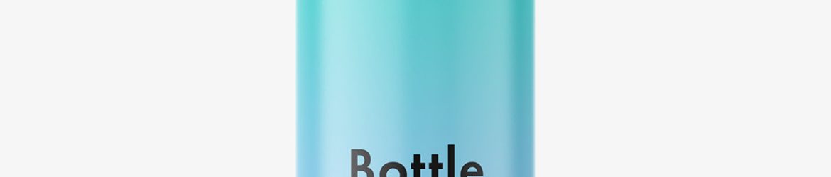Blue bottle with wide flip top cap mockup