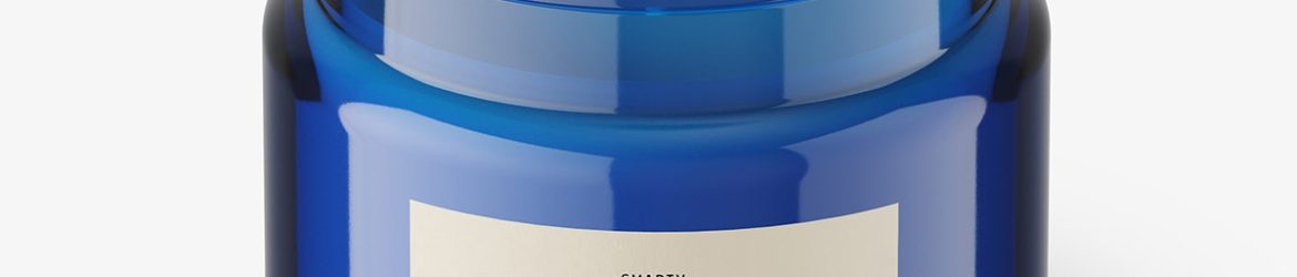 Blue candle mockup