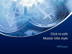 Blue Cryptocurrency PowerPoint Template
