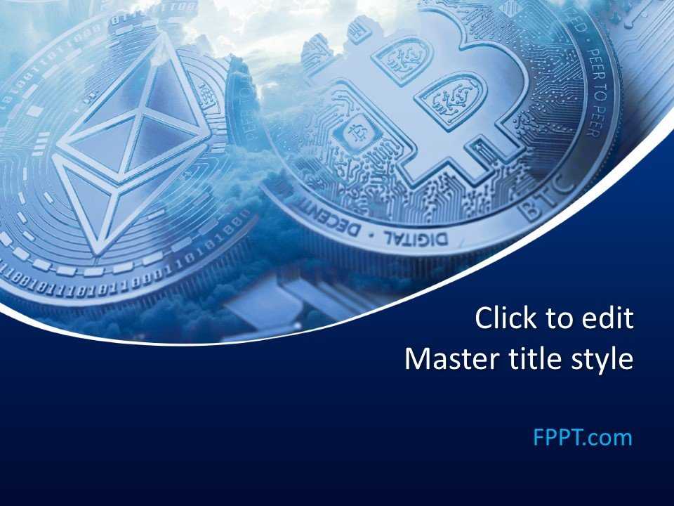 Blue Cryptocurrency PowerPoint Template