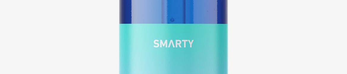 Blue dropper bottle mockup