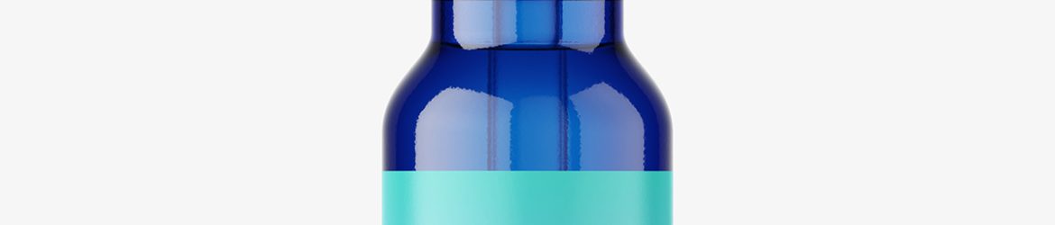 Blue dropper bottle mockup Blue dropper bottle mockup
