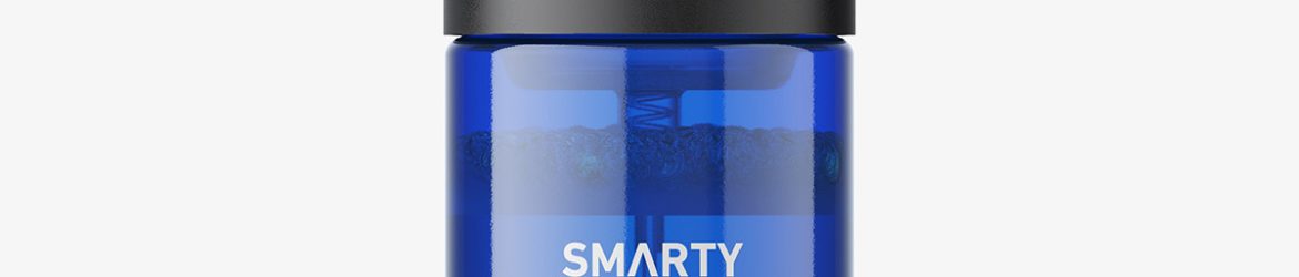 Blue foamer bottle mockup