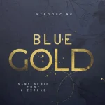Blue Gold Sans Serif Font + Extras