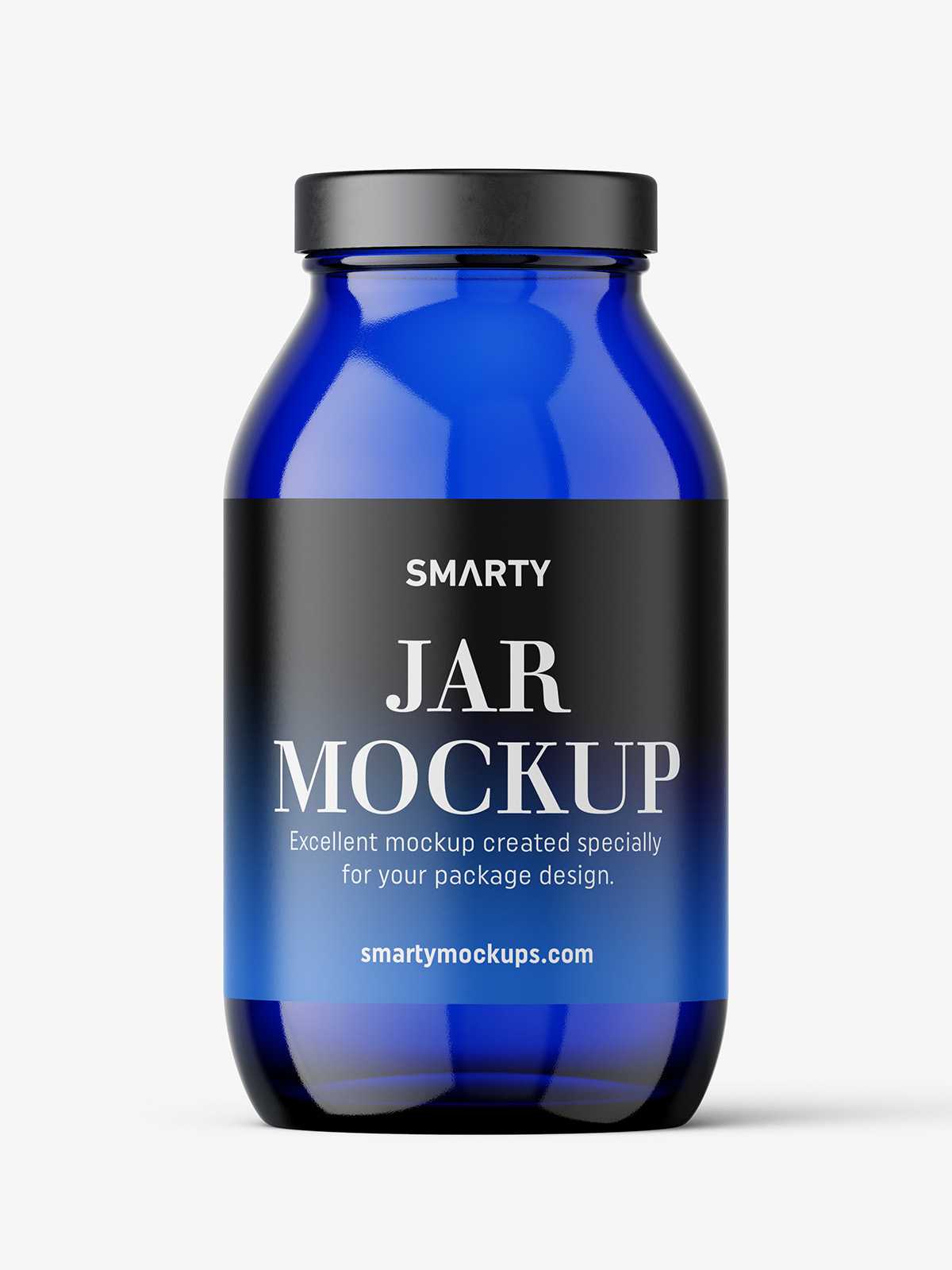 Blue jar mockup
