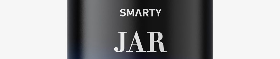 Blue jar mockup