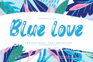 Blue love Display Font