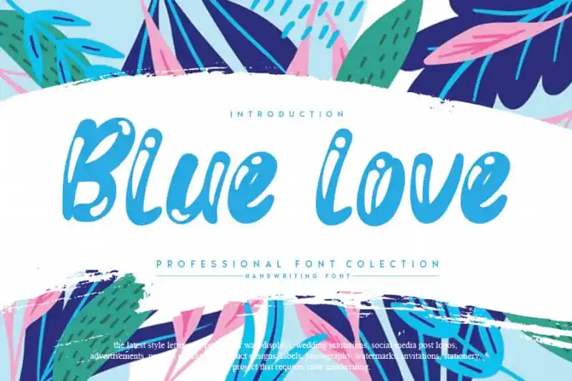 Blue love Display Font