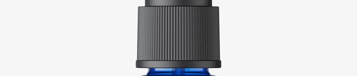 Blue nasal spray bottle mockup